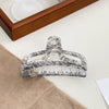 Handmade Acrylic Transparent Hair Grasp Clip With Lace Bow Pattern For Women