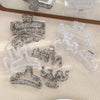 Handmade Acrylic Transparent Hair Grasp Clip With Lace Bow Pattern For Women