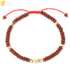 Handmade Adjustable Natural Crystal And Tourmaline Woven Bracelet Geometric Cut Stone Jewelry For Women Simple Style