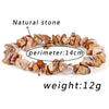 Handmade Agate Bead Bracelet For Women Simple Round Irregular Natural Stone Elastic Rope Wrist String