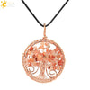Handmade Agate Crystal Tree Pendant Semi Precious Stone Wire Wrapped Jewelry Necklace Pendant Personality Style