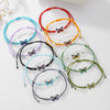 Handmade Alloy Acrylic Geometric Butterfly Unisex Woven Adjustable Stacked Bracelet