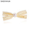 Handmade Alloy And Natural Freshwater Pearl Hairpin Duckbill Clip For Women