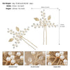 Handmade Alloy And Pearl Leaf Bridal Hairpin Women's Hair Accessories