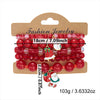 Handmade Alloy Christmas Reindeer And Snowflake Beaded Elastic Bracelet In Red And Green For Unisex Holiday Party Jewelry