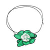 Handmade Alloy Geometric Flower Pendant Necklace With Snake Bone Chain
