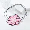 Handmade Alloy Geometric Flower Pendant Necklace With Snake Bone Chain