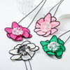 Handmade Alloy Geometric Flower Pendant Necklace With Snake Bone Chain