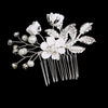Handmade Alloy Golden Leaf Updo Hair Comb Bridal Headdress Flower Comb Hair Accessories For Women