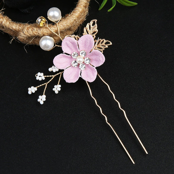 Handmade Alloy Golden Leaf Updo Hair Comb Bridal Headdress Flower Comb Hair Accessories For Women