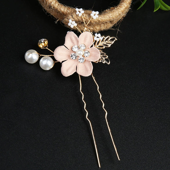 Handmade Alloy Golden Leaf Updo Hair Comb Bridal Headdress Flower Comb Hair Accessories For Women