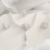 Handmade Alloy Imitation Pearl Electroplated Women's High End Fashion Jewelry Necklace And Earrings Set