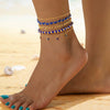 Handmade Alloy Shell Multilayer Anklet For Women