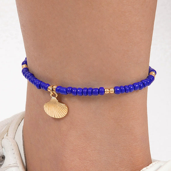 Handmade Alloy Shell Multilayer Anklet For Women