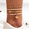 Handmade Alloy Shell Multilayer Anklet For Women
