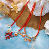 Handmade Animal Zodiac Alloy And Zinc Alloy Conch Coral Beaded Necklace For Women