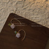 Handmade Artificial Crystal Beaded Grape Fruit Earrings For Women Creative Bubble Style Fashion Jewelry