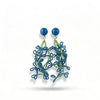 Handmade Artificial Crystal Flower Earrings With Steel Ear Needles Sweet Floral Pendant Jewelry For Women