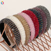 Handmade Baroque Crystal Beaded Spongepadded Wide Headband For Women Decorative Hair Accessory Wholesale