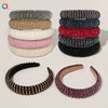 Handmade Baroque Crystal Beaded Spongepadded Wide Headband For Women Decorative Hair Accessory Wholesale