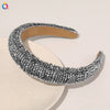 Handmade Baroque Crystal Beaded Spongepadded Wide Headband For Women Decorative Hair Accessory Wholesale