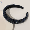 Handmade Baroque Crystal Beaded Spongepadded Wide Headband For Women Decorative Hair Accessory Wholesale