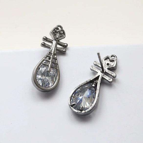 Handmade Baroque Jewelry Zirconium Copper Plated Real Gold Piano Witch Elf Pendant