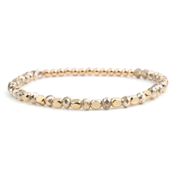 Handmade Beaded Crystal Women's Geometric Acrylic Bead Bracelet