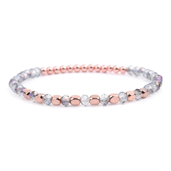 Handmade Beaded Crystal Women's Geometric Acrylic Bead Bracelet