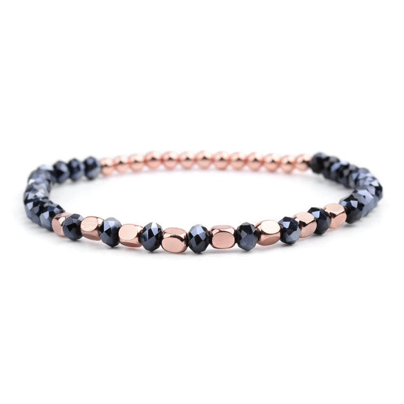 Handmade Beaded Crystal Women's Geometric Acrylic Bead Bracelet