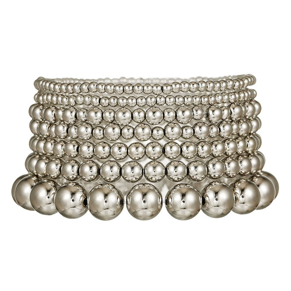 Handmade Beaded Elastic Anklet Bracelet Pearl Ccb Shell Geometric Fivepointed Star Disc Style