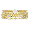Handmade Beaded Elastic Anklet Bracelet Pearl Ccb Shell Geometric Fivepointed Star Disc Style
