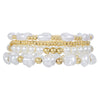 Handmade Beaded Elastic Anklet Bracelet Pearl Ccb Shell Geometric Fivepointed Star Disc Style