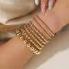 Handmade Beaded Elastic Anklet Bracelet Pearl Ccb Shell Geometric Fivepointed Star Disc Style
