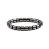Handmade Beaded Elastic Magnetic Bracelet With Black Stone For Unisex As Hand Jewelry