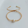 Handmade Beaded Facet Crystal And Natural Freshwater Pearl Women's Bracelet With Geometric Pattern And Handwoven Design