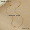 Handmade Beaded Flower Stainless Steel Geometric Necklace For Women With Electroplating Fashion Style