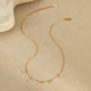 Handmade Beaded Flower Stainless Steel Geometric Necklace For Women With Electroplating Fashion Style