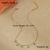 Handmade Beaded Flower Stainless Steel Geometric Necklace For Women With Electroplating Fashion Style