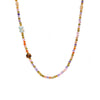 Handmade Beaded Geometric Tiger Eye Clavicle Necklace For Women Stainless Steel And Titanium Steel With Electroplating