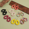 Handmade Beaded Geometric Water Drop Earrings For Women Fashion Style
