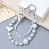 Handmade Beaded Love Bow Pendant Keychain Lanyard For Women