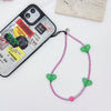 Handmade Beaded Mobile Phone Chain Glass Glaze Love Water Drops Bell Pattern