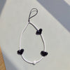 Handmade Beaded Mobile Phone Chain Glass Glaze Love Water Drops Bell Pattern