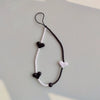 Handmade Beaded Mobile Phone Chain Glass Glaze Love Water Drops Bell Pattern