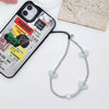 Handmade Beaded Mobile Phone Chain Glass Glaze Love Water Drops Bell Pattern