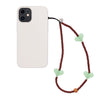 Handmade Beaded Mobile Phone Chain Glass Glaze Love Water Drops Bell Pattern