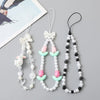 Handmade Beaded Mobile Phone Chain With Bow And Tulip Patterns