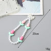 Handmade Beaded Mobile Phone Chain With Bow And Tulip Patterns