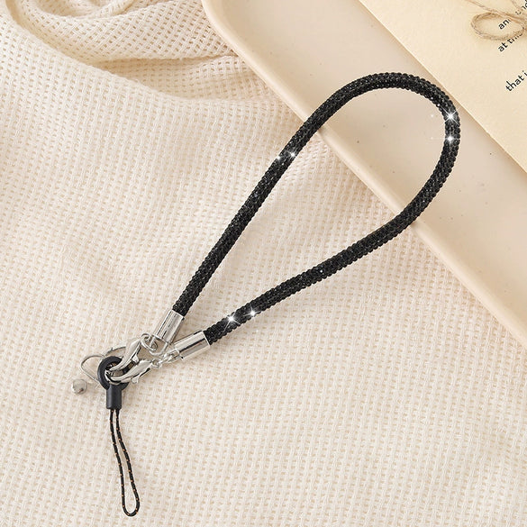 Handmade Beaded Mobile Phone Chain With Love Water Drops Bells Rhinestone Jewelry Pendant For Women